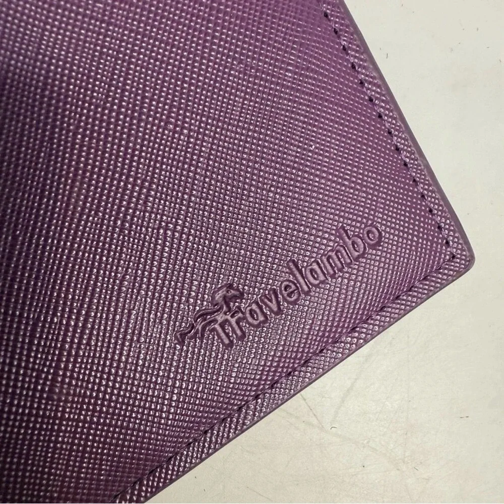 Purple Long Zip Wallet with Card Slots